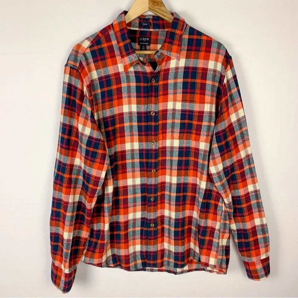 J. Crew Plaid Slim Fit Flannel Button Down Shirt